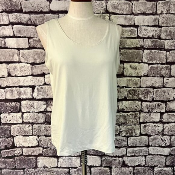 Chico's Additions Ivory Sleeveless Tank Size L - Picture 1 of 9